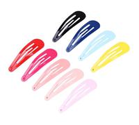 CLISPEED 100pcs Metal Hair Snap Clips Candy Color Waterdrop Shape Multi-colored Lacquered Barrettes for Easy to Handle Accessories