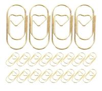 CLISPEED 100pcs Mini Heart-Shaped Metal Clips 20mm Small Document Fixing Clips for Book Reading and Knitting Use