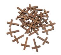 CLISPEED 100pcs Mini Wooden Cross Keychains for Christian Crafts, Pocket-size Wood Cross Charms for DIY Jewelry, Easter Decorations, Religious, Craft Supplies