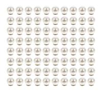 CLISPEED 100pcs No Sew Pearl Buttons for Clothing DIY Quick Decorative Artificial Pearl Alloy Material Fashion Creative Appearance Suitable for Manual Needs