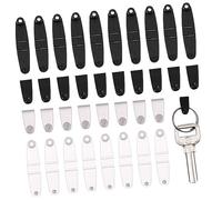 CLISPEED 100pcs Plastic Badge Strap Clips Durable Clear Clips for Key Rings Card Holders Crafts Lightweight Easy to Carry for Daily Use Replacement
