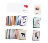 CLISPEED 108Pcs Educational Sensory Flash Cards for Cognitive Learning with Animal Body Part Themes Stimulates Brain Development Non Reflective Skin Friendly Plaything