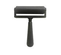 CLISPEED 10cm Rubber Brayer Printmaking Rubber Roller Craft Tools Detachable Handle Even Coloring for Printmaking and Graphic Projects Black