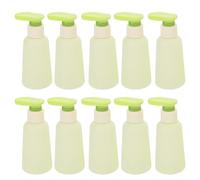 CLISPEED 10pcs 100ml Avocado Green Refillable Travel Bottles with Airless Pump, Leak-Proof Plastic Shampoo Pump Bottles for Toiletries, Lotion, Body Wash - Portable Travel Size Liquid