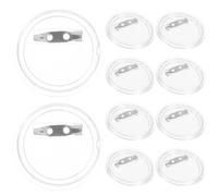 CLISPEED 10pcs Acrylic Brooch Pins Clear Plastic Button Pins for DIY Crafts Badge Making Transparent Back Blank Badges Kit Suitable for Events and Craft Projects
