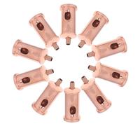 CLISPEED 10pcs Adjustable Steel Wire Rope Cable Clamps with Rose Gold Cord Locks for Wire Rope Fixation and Wind Securing Metal Clip Buckles for Industrial and DIY Use