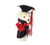 CLISPEED 10pcs Adorable Bear Doll for Graduation Ceremony Standing Bouquet Decoration Black White Doctor Bears for Commencement No Harmful Substances for Floral Arrangements