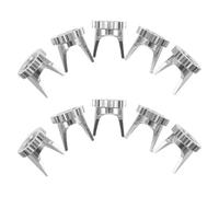 CLISPEED 10pcs Airbrush Nozzle Protection Caps Quick Detach Copper Chrome