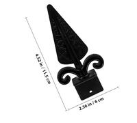 CLISPEED 10Pcs Black Plastic Fence Post Caps Replacement Picket Post Covers Finials Guardrail Accessories for Outdoor Decking and Garden Fencing