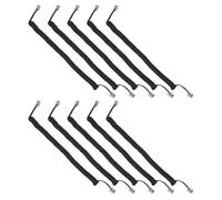 CLISPEED 10Pcs Coiled Telephone Cable for Landlines Phones with Anti-Knot and No Disconnection, Black PVC Copper, for Office and Home Telephone Use