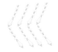 CLISPEED 10Pcs Crystal Pendant Decor for Lamp Hanging White Cone-shaped DIY Ornaments for Romantic Anniversary and Valentines Day Decoration Elegant Chandelier Accents for Home and Party