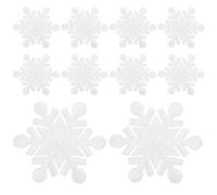 CLISPEED 10pcs DIY Snowflake Embroidered Clothing Patches with Adhesive Backing, Creative Sew-on Patch Stickers for Clothes, Hole Filling Appliqué for Winter and Holiday Decoration