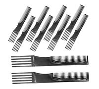 CLISPEED 10Pcs Double-sided Plastic Hair Combs Anti-static Styling Picks for Men Women Suitable for Thick Thin Hair Salon and Daily Use Hairdressing Tools
