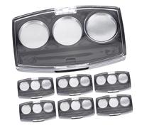 CLISPEED 10pcs Empty Eyeshadow Container with Aluminum Pans Makeup Pigment Holder for Portable Cosmetics Storage for Eyeshadow Lipstick and More
