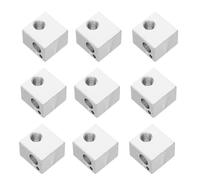 CLISPEED 10pcs Extruder Heating Block Kit for 3d Printer Hotend, Aluminium Material with Robust Metal Construction and Universal Compatibility, for DIY and Professional Studios