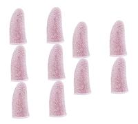 CLISPEED 10Pcs Game Finger Covers Breathable Touchscreen Sleeves Carbon Fiber Design for High Sensitivity Sweat Fingertips Protection for Gaming