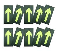 CLISPEED 10pcs Glow in The Dark Arrow Markers Pvc Signs with Reflective Design and Weather-resistant Durability for Outdoor Camping and Indicating Pathways