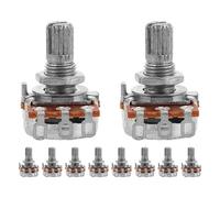CLISPEED 10pcs Guitar Potentiometer A250k Audio Taper Volume Tone Control Spare Parts for Electric Bass Guitar Shaft