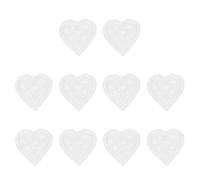 CLISPEED 10pcs Heart Shape Embroidered Organza Sewing Patches for DIY Craft and Daily Life, Creative and Vivid Appearance Clothes Patches to Repair Small Holes and Cover Stains on Footwear
