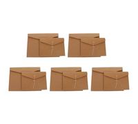 CLISPEED 10pcs Kraft Paper A4 File Folders with String Fastener Closure, Horizontal Vintage Envelope Folders for Organized Retrieval and Versatile Paper Document Storage, for School