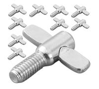 CLISPEED 10Pcs M6*10 Cymbal Wing Screws Drum Set Top Screws Drum Kit Bolts for Cymbal Stand Fastening and Replacement