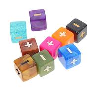 CLISPEED 10Pcs Math Computing Dice Educational Arithmetic Signs Game for Learning Addition Subtraction Teaching Tool Random Color