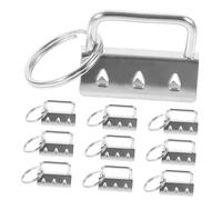 CLISPEED 10pcs Metal Keychain Hardware Clips Silver Key Fob Lanyard Clamp for DIY Crafting Suitable for Belts Bags Bracelets Corrosion Resistant Accessories