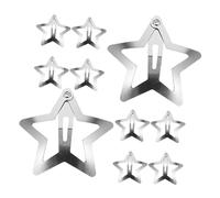 CLISPEED 10Pcs Metal Snap Hair Clips Star Shape Hair Barrettes for Women Cute Five Pointed Star Design for Daily Use Safe Sturdy Material