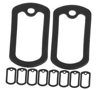 CLISPEED 10pcs Military Silicone Dog Tag Covers Noise Reducing Protective Sleeves Durable Pet Id Tag Mute Rings