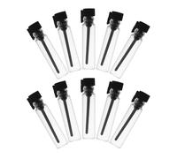 CLISPEED 10pcs Mini Glass Sample Bottles 1ml Leakproof Design with Silicone Cap for Travel and Business Trips Versatile Use Perfume and Essential Oil Liquid Containers