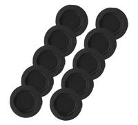 CLISPEED 10Pcs Piggy Bank Stopper Rubber Plugs Replacement for Money Banks Round Black Stoppers with Inner Convenient Installation for Savings Challenge Boxes