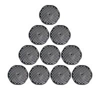 CLISPEED 10pcs Plastic Dome Mesh Plant Pot Bottom Filter for Ceramic Flower Pots with Improved Ventilation and Drainage Support 4.45 Inch Half round Disk Insert for Indoor Planter