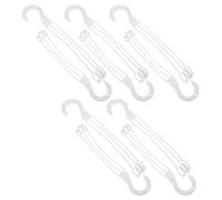 CLISPEED 10pcs Plastic Plant Hanger Hooks for Flower Pots and Lanterns, Spacesaving Hanging Design with Versatile Use for Small Balconies and Windows, White Outdoor Planter Brackets