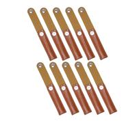 CLISPEED 10pcs PU Fake Leather Tweezer Bag Professional Lash Pouch Multi-Pocket Travel Case for Eyelash Extensions Beauty Tool Organizer Light Brown Compact Storage