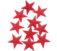 CLISPEED 10pcs Red Five-pointed Star Lapel Pin Brooches Made of Aluminum, Stylish and Elegant Hat Badges for Jackets and Hats, for Personal Use Or Present for Friends and Family
