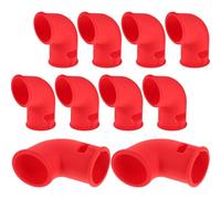CLISPEED 10Pcs Red Silicone Pressure Cooker Exhaust Valve Steam Diverter Tube Replacement Parts for High-Pressure Cooking Accessories Compatible with Cooker Steam Release