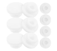 CLISPEED 10pcs Round Sink Overflow Covers for Hand Basin and Bathtub, Plastic Overflow Drain Caps with Effective Seal and Easy Installation for Bathroom Use
