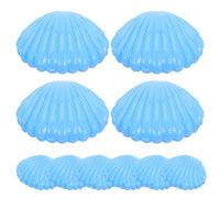 CLISPEED 10pcs Shell Shaped Candy Box in Blue Plastic, Decorative and Sturdy Storage Case for Wedding Party or Everyday Life Storage, for Candy, Jewelry, and Trinkets