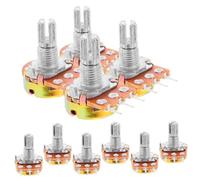 CLISPEED 10pcs Single Turn Potentiometer for Guitar Hardware and Accessories Ohm Resistor Linear Taper for Electric Guitar Replacement and DIY Projects Knurled Shaft