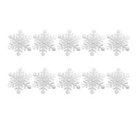 CLISPEED 10pcs Snowflake Clothes Patch Cloth Sewing Patches Iron on White Artificial Silk Delicate Shape Design Rich Details Bright Colors for Repairing Projects and Decorative Craft