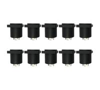 CLISPEED 10pcs Square Speaker Socket Connector for Stage Box, Electronic Components Sturdy Design, for Home Audio and Professional Audio Equipment