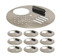 CLISPEED 10Pcs Stainless Steel Beekeeping Hive Entrance Doors with Round Rotatable Disks Beehive Vent Reducer Beekeeping Supply Tool for Hive Protection and Airflow Control