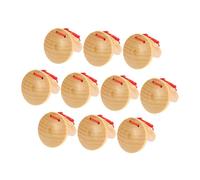 CLISPEED 10pcs Wooden Finger Castanets for Authentic Sound Percussion Instruments for Rhythm Training and Orff Music Education Clear Vibrant Tones Musical for Preschoolers