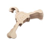 CLISPEED 10PCS Wooden Pet Clothes Hangers with Animal Design Sturdy Puppy and Kitten Closet Hooks for Small Dog Apparel Cat Outfit Rack Pet Garment Organizer for Doll Clothes and Costume