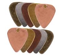 CLISPEED 10pcs Zinc Alloy Guitar Picks with Metal Necklace Pendant Acoustic Electric Guitar Accessories Kit Finger Protection Stylish Multi-color Camouflage for Practice and Performance