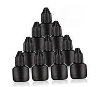CLISPEED 10sets Portable Eyelash Glue Bottles Empty Refillable Travel Bottles Leakproof Containers for Lash Extension Glue