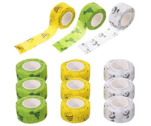 CLISPEED 12 Rolls Finger Wrap Bandage Tape for Sports Players and Athletes, Non-Woven Fabric Hand Bandage with Maximum Flexibility and Practicality, Assorted Colours, for Hunting