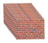 CLISPEED 12 Sheets Scale Peel and Stick Red Brick Wall Cladding for Dollhouse Decoration Easy to Install Ample Coverage for Multiple Walls
