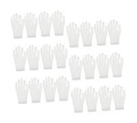CLISPEED 12pairs Cotton Moisturizing Gloves for Dry Hands Overnight Use White Material
