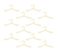 CLISPEED 12Pcs 19Cm Mini Pet Clothes Hangers for Small Dogs and Cats Plastic Sturdy Pet Apparel Organization Rack for Small Outfits and Wardrobes
